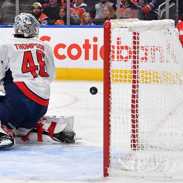 Capitals netminder Logan Thompson blames rouge nacho platter for Oilers purpose