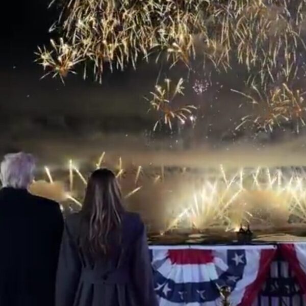 President Trump and Melania Enjoy the Inaugural Fireworks Show at President Trump’s…