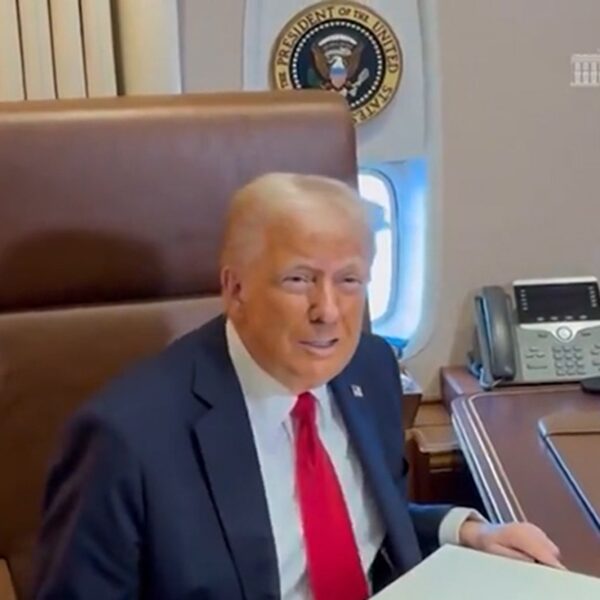 Donald Trump Takes First Flight Over ‘Gulf of America’ En-Route to Super…