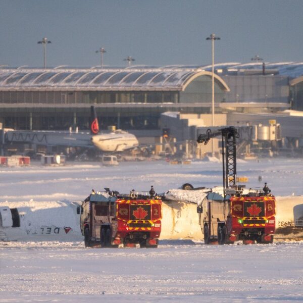 Delta Airlines aircraft flips on touchdown in Toronto injuring 19