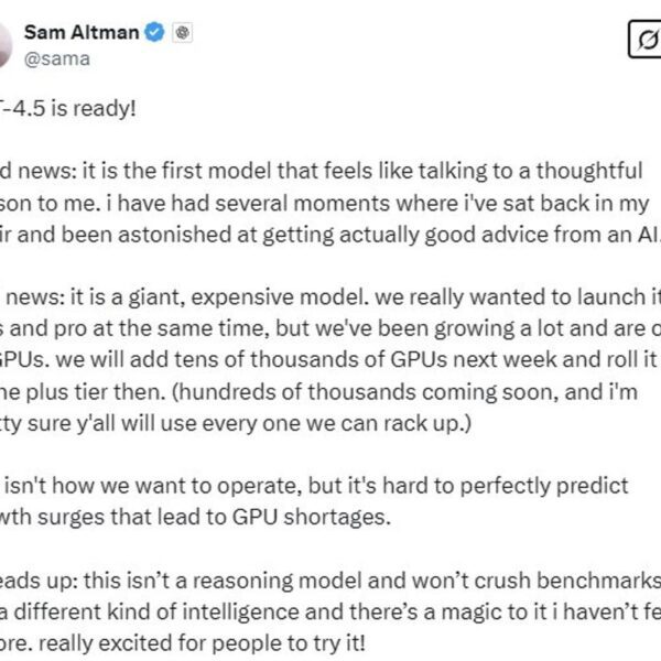 OpenAI's Sam Altman says will add tens of hundreds of GPUs subsequent…