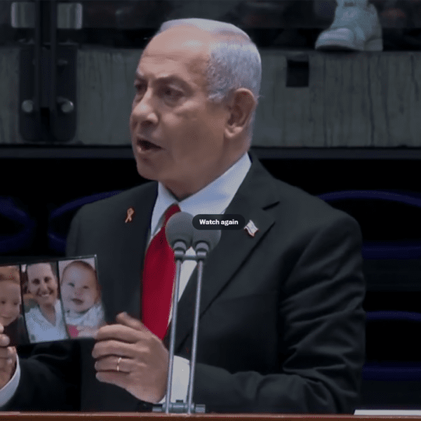 Netanyahu exhibits Bibas household photograph at Israeli fight officer commencement