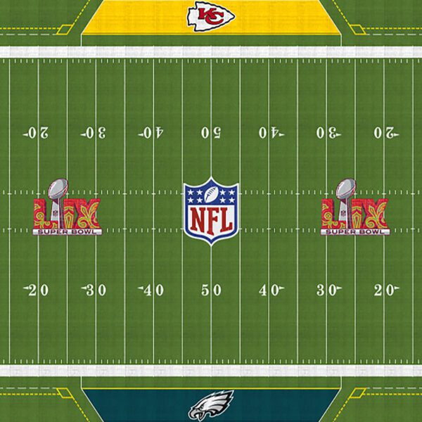 Field Design For Super Bowl LIX Between Kansas City Chiefs, Philadelphia Eagles…