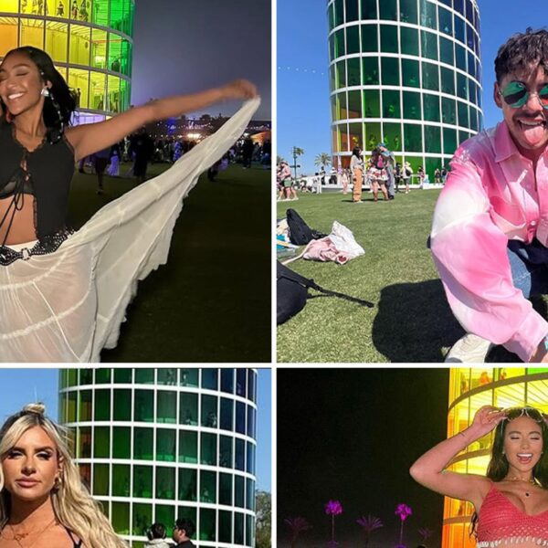 Celebs at Coachella’s Rainbow Tower and Ferris Wheel