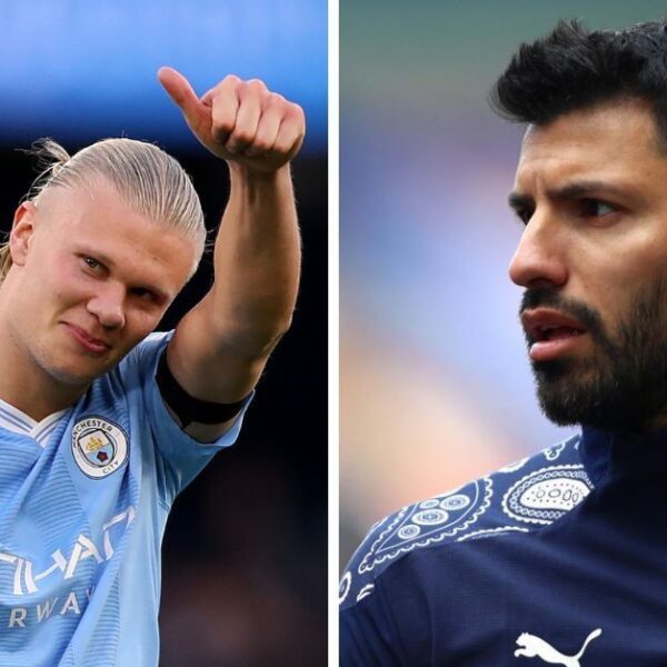 Sergio Aguero responds when requested if Erling Haaland will break his Manchester…