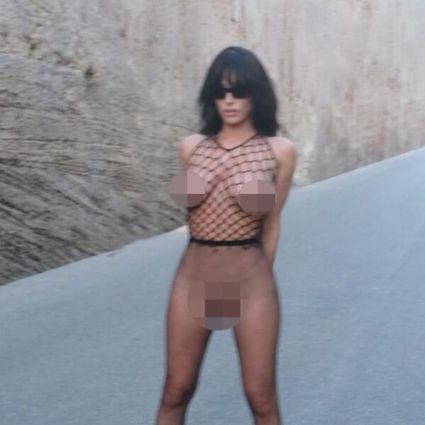 Bianca Censori Sizzles in Black Lingerie and Stilettos