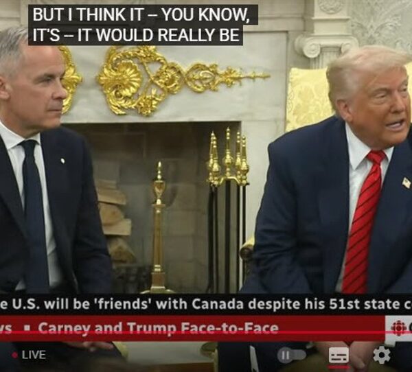 Trump and Carney speak to the press: We will probably begin to…