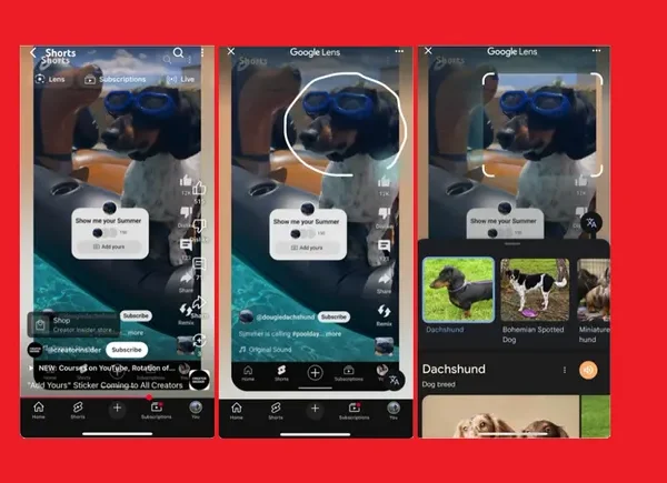 YouTube Adds Lens Search Functionality to Shorts