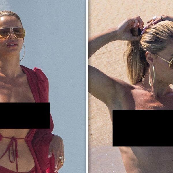 Brooks Nader Goes Full Topless for Beach Outing in Cabo