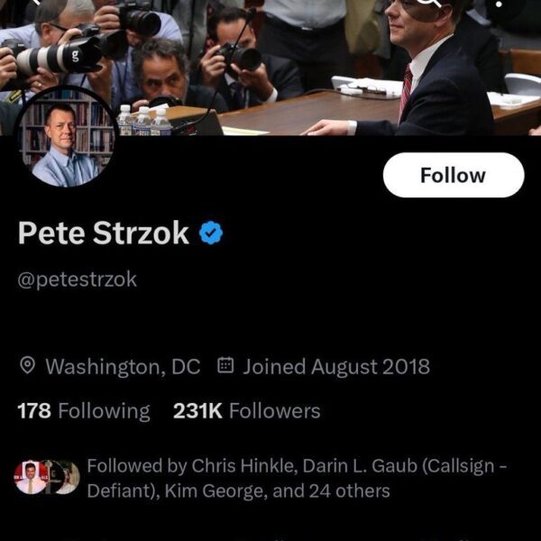 Corrupt Deep Stater Peter Strzok Deletes Tweets – Someone Also Mysteriously Deletes…