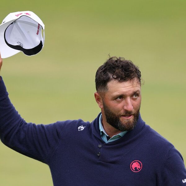 Pro golfer Jon Rahm confronts fan at The Open Championship