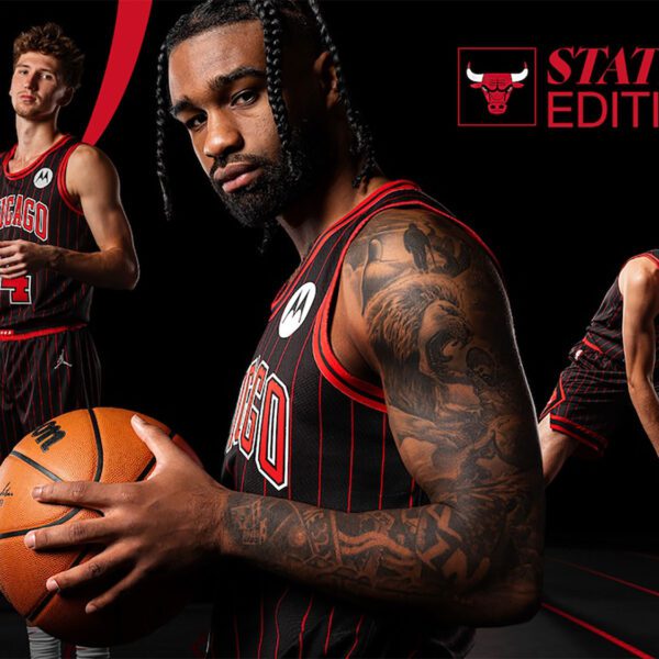 Chicago Bulls Unveil New Red Pinstripe Statement Edition Uniforms For 2025-26 –…