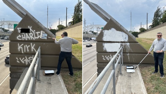 WATCH: Sen. Ted Cruz Personally Painted Over Graffiti in Houston That Said…