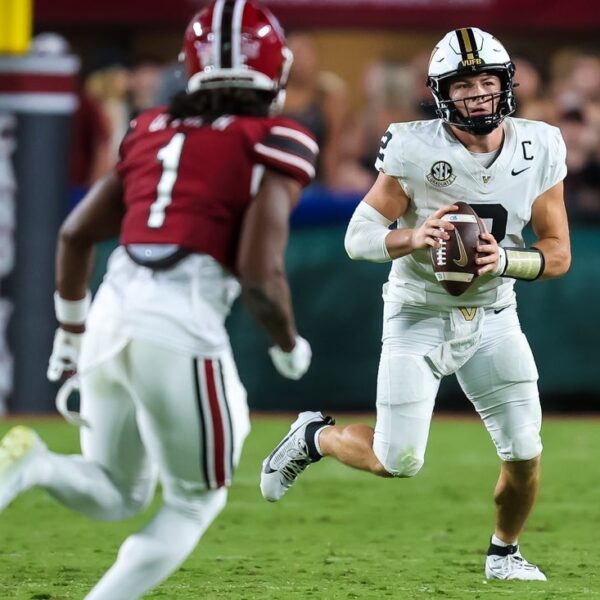 No. 11 South Carolina’s QB harm in upset loss to Vandy