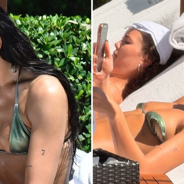 Dua Lipa Goes for a Boob Tan within the Hot Miami Sun