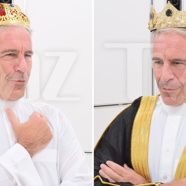 Jeffrey Epstein Pictured as King on His Custom Chess Board with His…