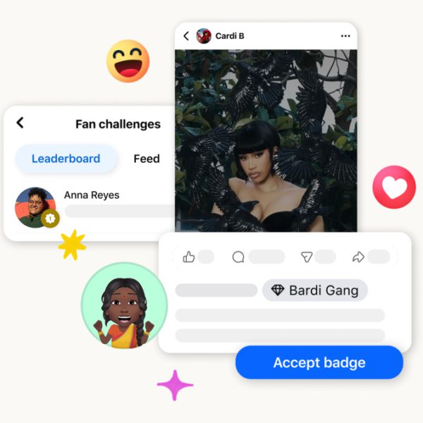 Facebook provides fan challenges, customized badges for creators