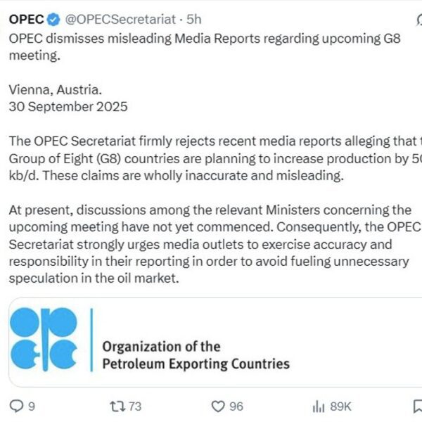 ICYMI: OPEC rejects studies of G8 plan to spice up oil output…