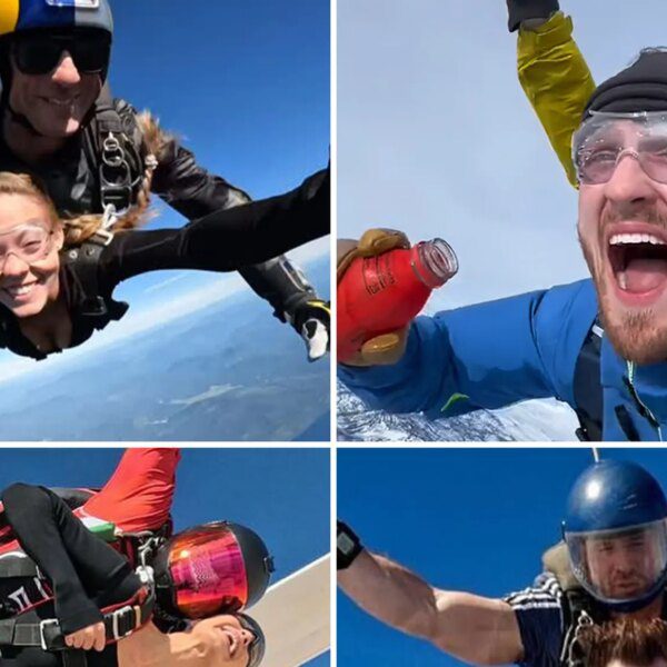 Skydiving Celebs Catch A Falling Star … Thrilling Pics!