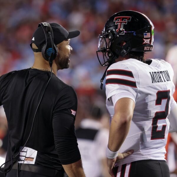 Undefeated Texas Tech QB1 Behren Morton is day-to-day