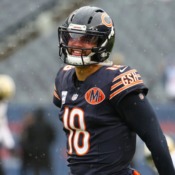 NFL followers react to Caleb Williams’ pregame match with corded earphones for…