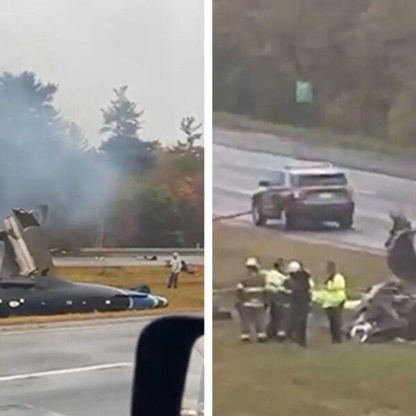 2 Killed in Plane Crash on Massachusetts Highway, Video of Aftermath