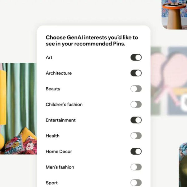 Pinterest provides controls to allow you to restrict the quantity of ‘AI…
