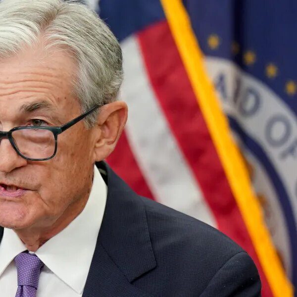 Powell says that, in contrast to the dot-com increase, AI spending is…