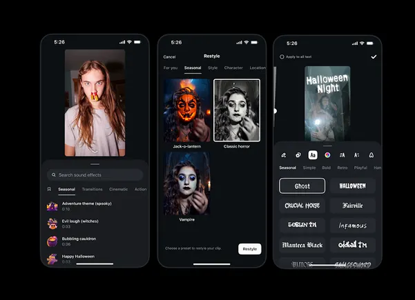 Edits Adds Halloween Effects, Updated Voiceover Recording Options