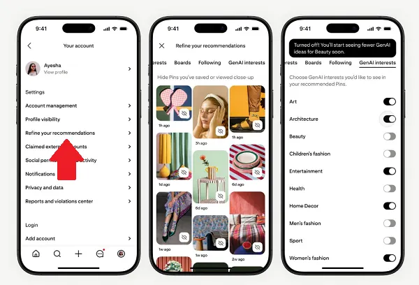 Pinterest Adds Controls to Reduce AI Content in Feeds