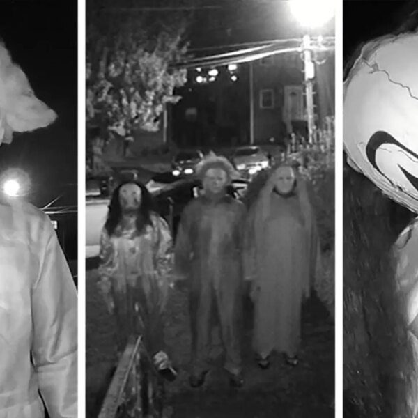 Terrifying Doorbell Video Shows Halloween Masked Trio Torment Family