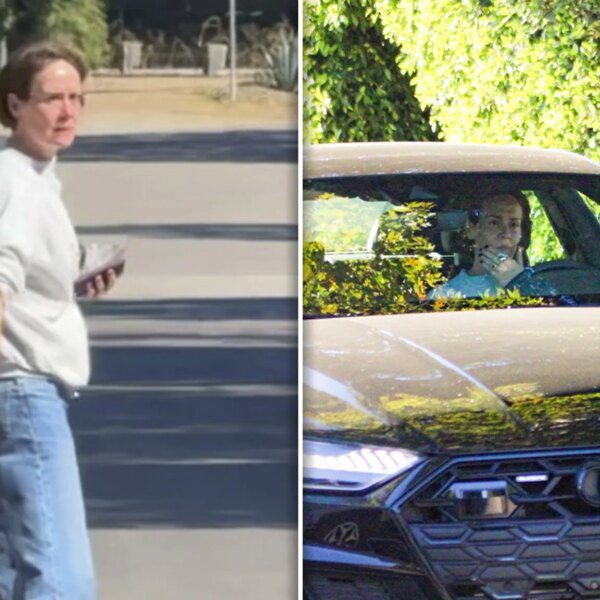 Sarah Paulson Emotional Outside Diane Keaton’s Home After Actress’ Death