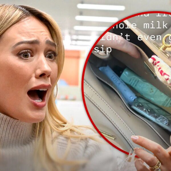 Hilary Duff Shares Crying Selfie After Spilling Coffee Inside Balenciaga Bag