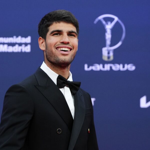 Carlos Alcaraz cuts fashionable determine as he delightedly takes half in marriage…