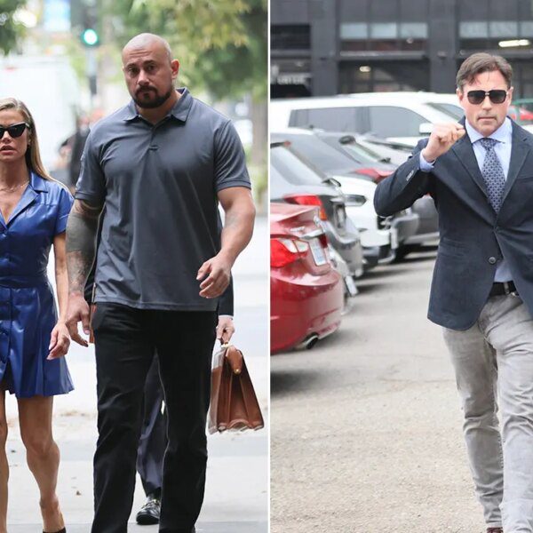 Denise Richards breaks down testifying about alleged abuse by estranged husband