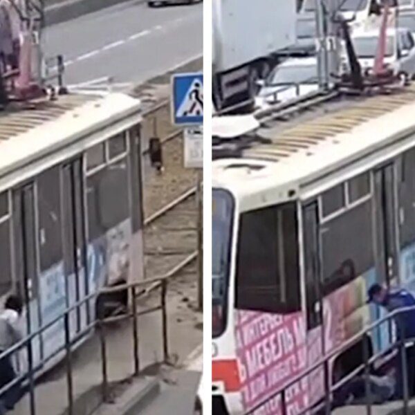 Man Trips, Falls Underneath Moving Train, Somehow Survives, on Video