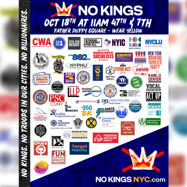 Shocker: ‘No Kings Protest’ in New York City on Saturday Is Sponsored…