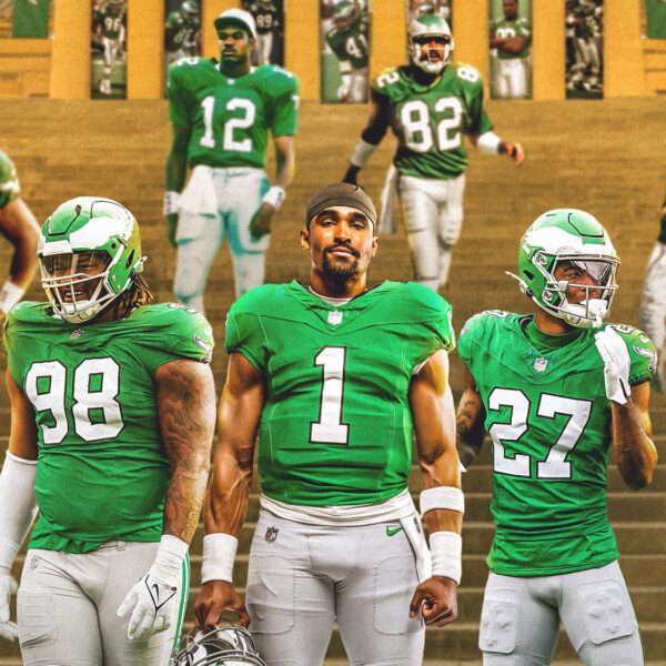Philadelphia Eagles Wearing Kelly Green Throwback Uniforms On Sunday Afternoon – SportsLogos.Net…