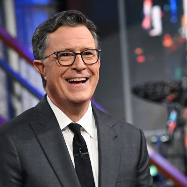 Stephen Colbert guest-stars in quirky thriller sequence as murdered discuss present host