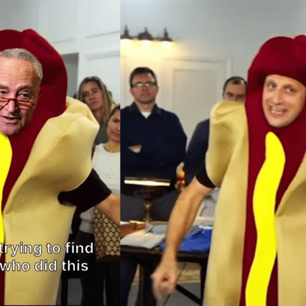 LOL! White House Trolls Schumer with Guilty Hotdog Meme After he Blames…