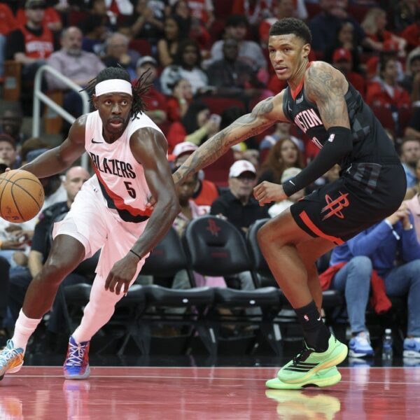 Blazers G Jrue Holiday (calf) out at the least 1-2 extra weeks