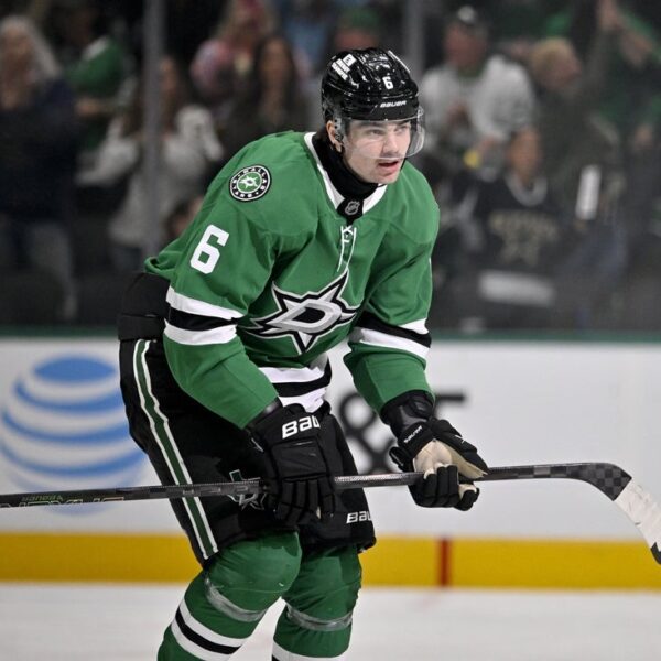 Stars D Lian Bichsel injured vs. Senators