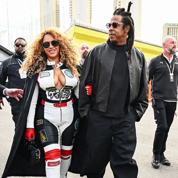 Beyoncé Flashes Cleavage in Racer Outfit at F1 Las Vegas Grand Prix