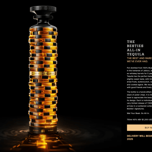 After 5 months, the $1,200 bottles of Besties All-In tequila are lastly…