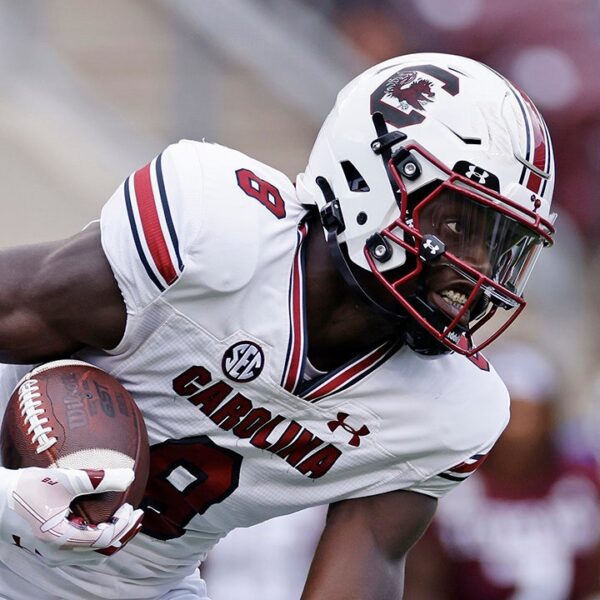 South Carolina receiver confronted by officer after scoring 80-yard landing