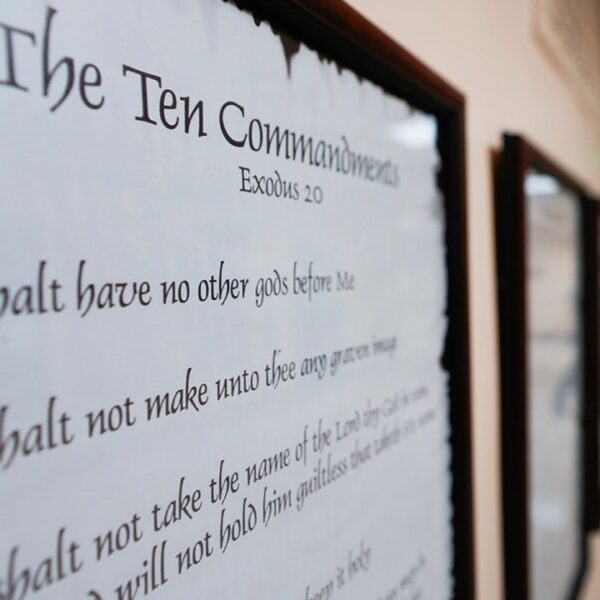 Texas regulation requiring Ten Commandments shows in colleges dominated unconstitutional
