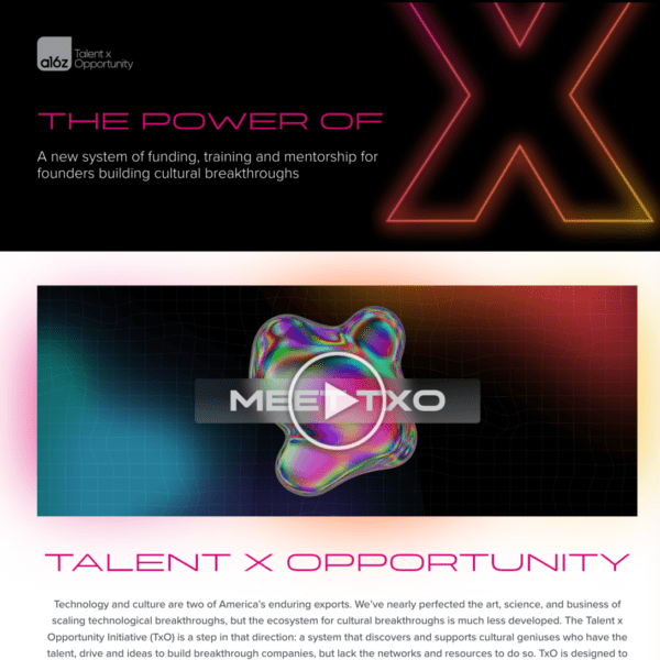 a16z pauses its famed TxO Fund for underserved founders, lays off workers