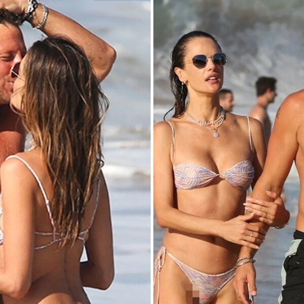 Alessandra Ambrosio Packs on Beach PDA With Boyfriend Buck Palmer