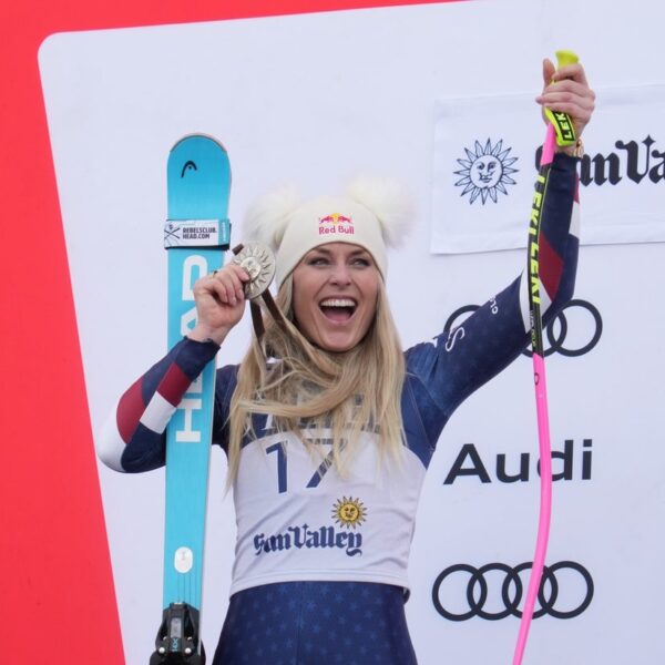 Lindsey Vonn takes third in France for third downhill podium of season