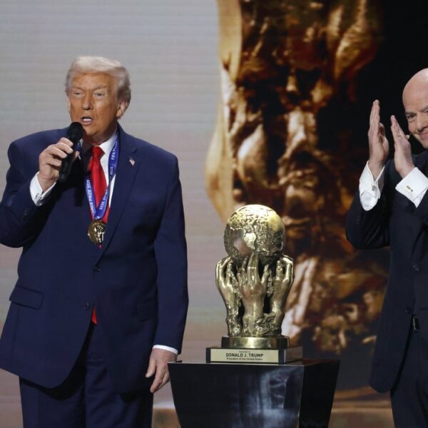 President Donald Trump awarded inaugural FIFA peace prize